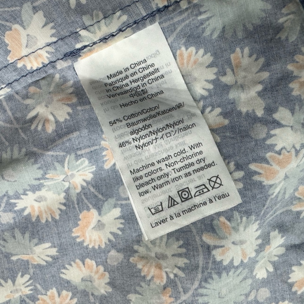 Madewell Ruffle-Neck Anorak Raincoat in French Floral size S L0282 - Picture 7 of 13